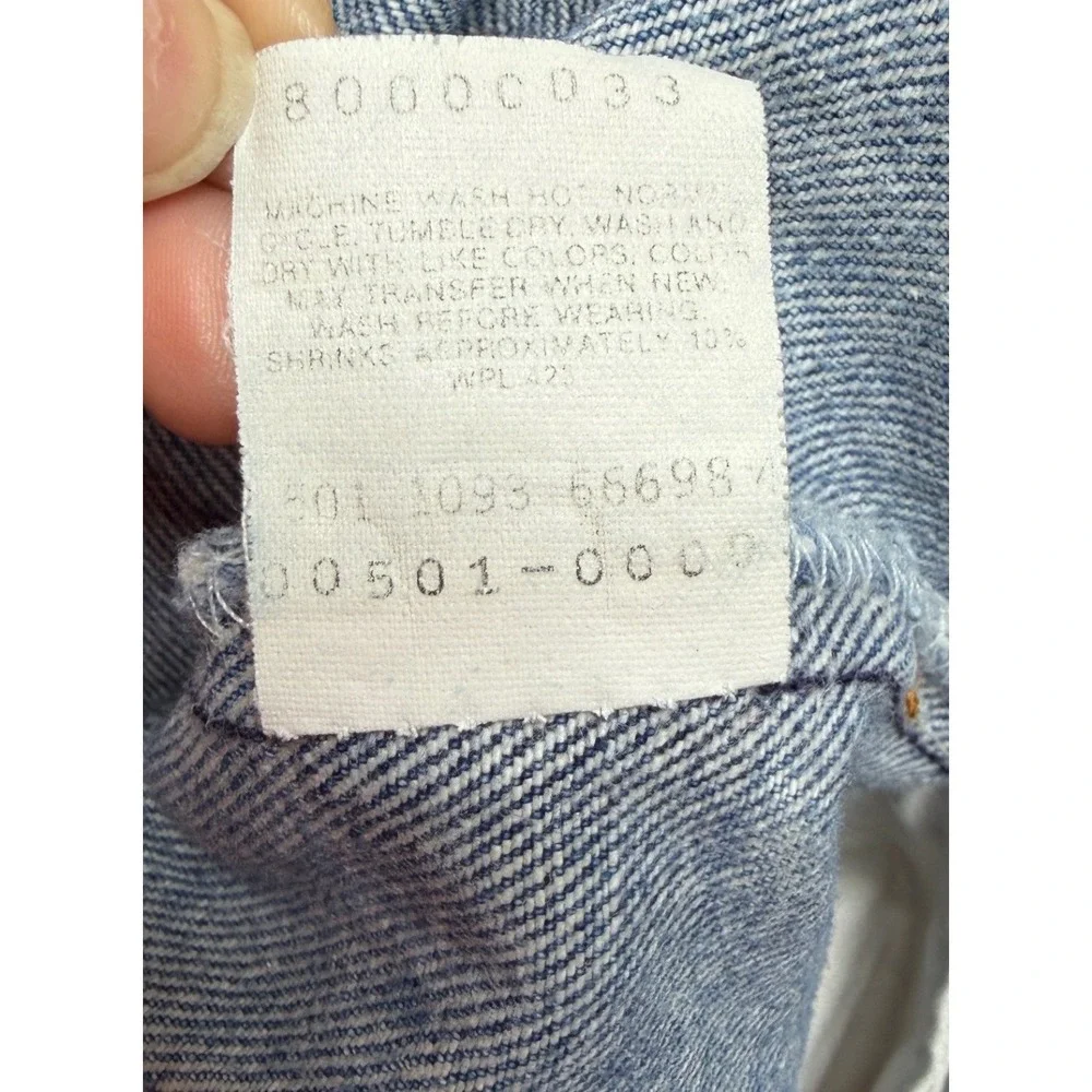 Vintage Levis 501XX Jeans Mens 40x36 Light Wash Straight Leg Button Fly USA 90s